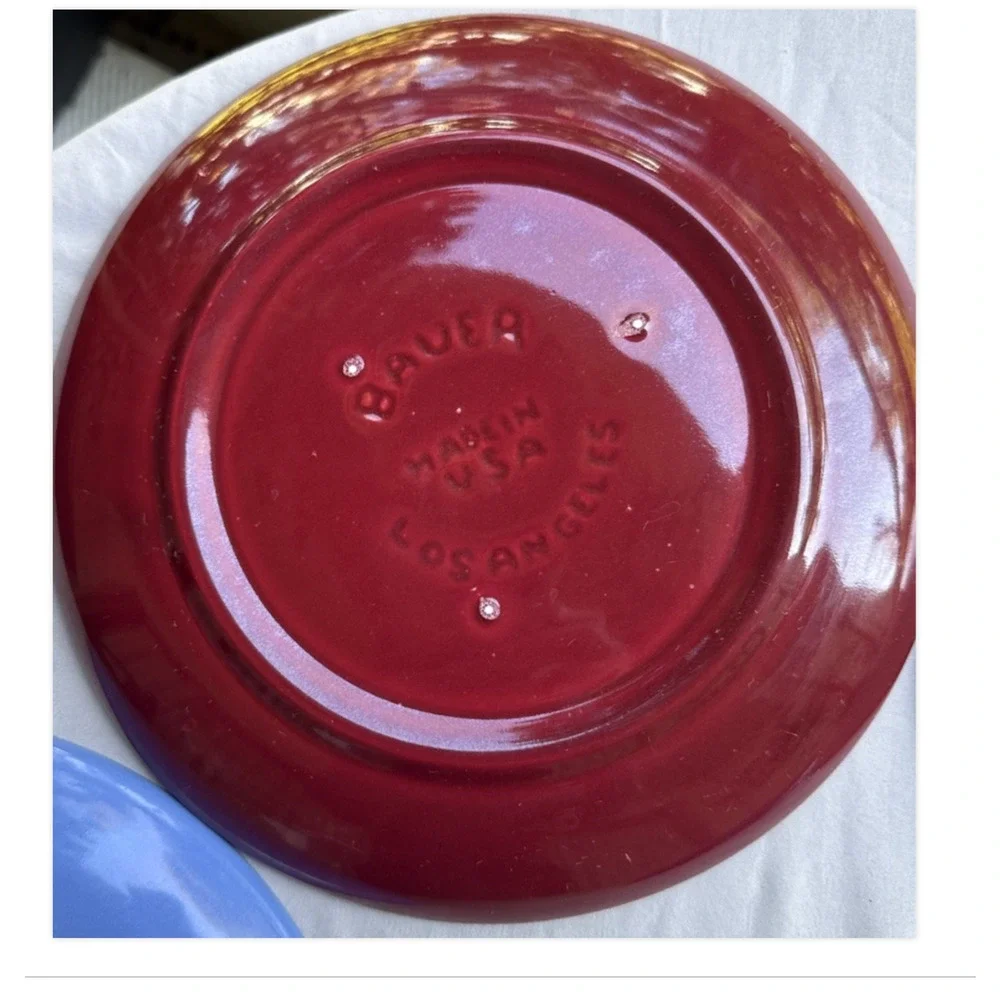 Vintage Bauer Pottery Ringware 9.5 inch Dinner Plates Choose Color Quantity